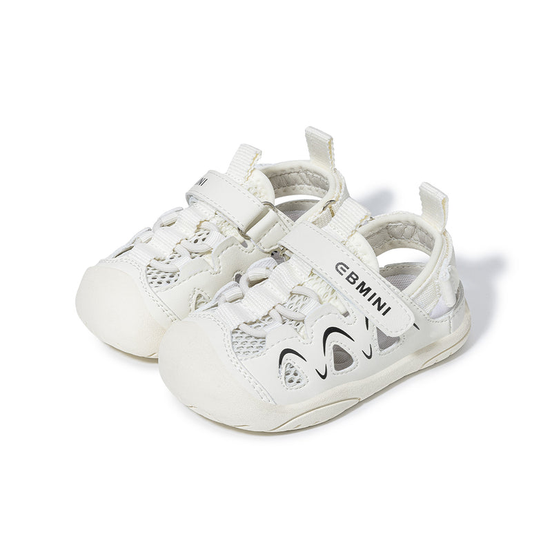 Wave Cutout Mesh Closed-Toe Toddler Sandals