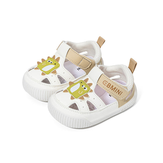 EBMINI White Cactus Cartoon Closed Toe Baby Sandals | Soft Non Slip Rubber Sole Pre-Walker Shoes for Babies 6-15M