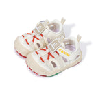 Ribbon-Strap Mesh Closed-Toe Toddler Sandals