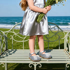 Pearl Bow Woven Mary Jane Toddler Sandals
