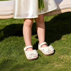 Pearl Bow Woven Mary Jane Toddler Sandals