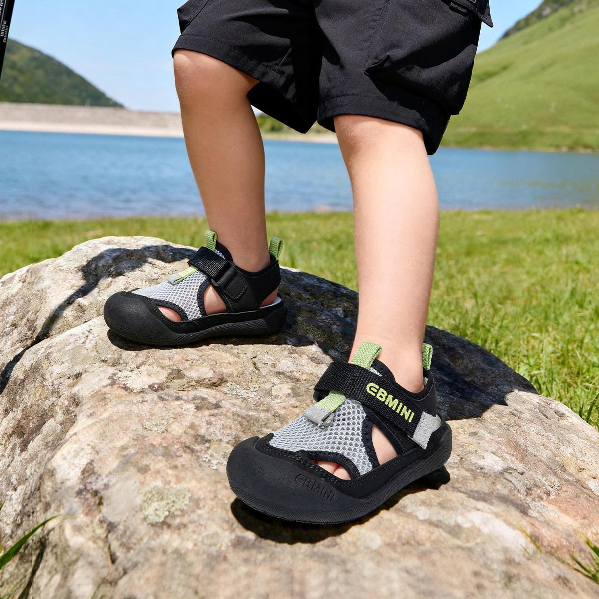 Neon Heel Mesh Toddler Sandals