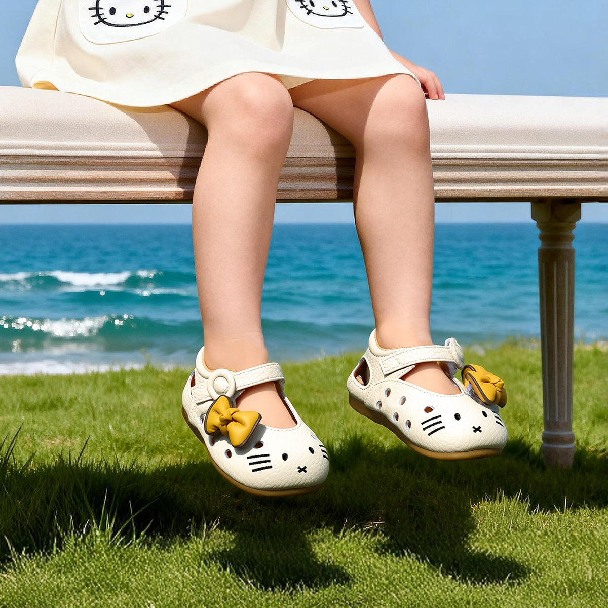 Cat Bow Mary Jane Toddler Sandals