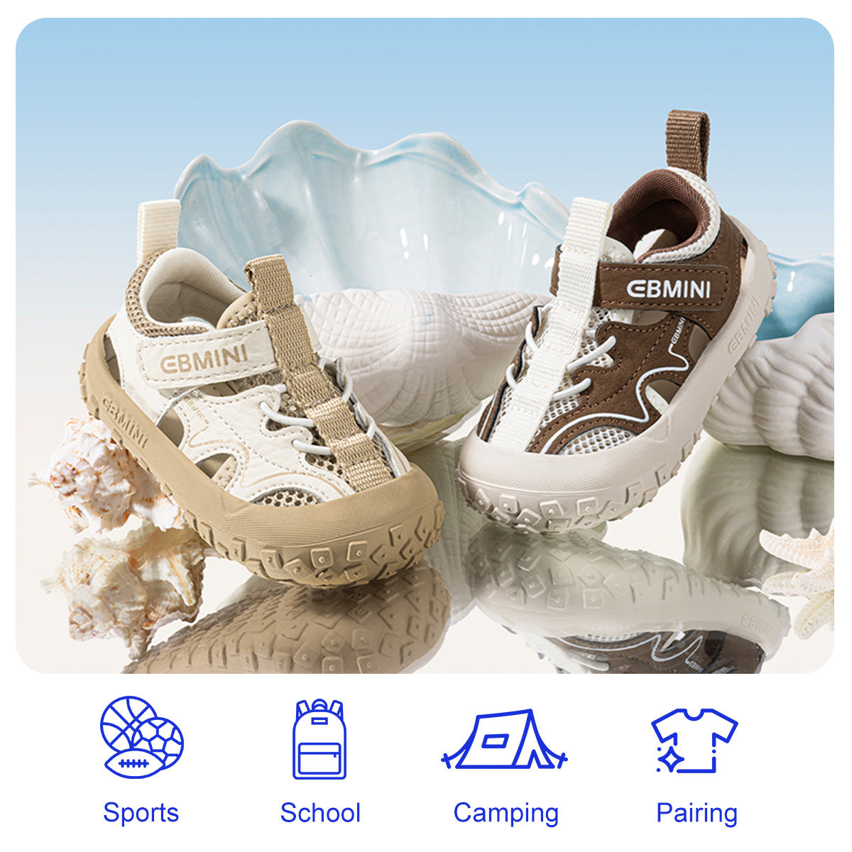 Retro Honeycomb Mesh Closed-Toe Toddler Sandals