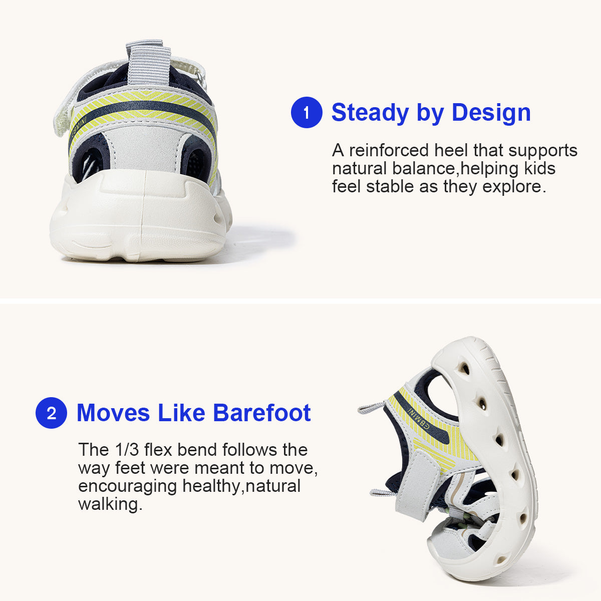 Wave Line Mesh Closed-Toe Water Toddler Sandals
