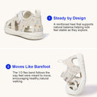 Floral Bow Scallop-Edge Closed-Toe Toddler Sandals
