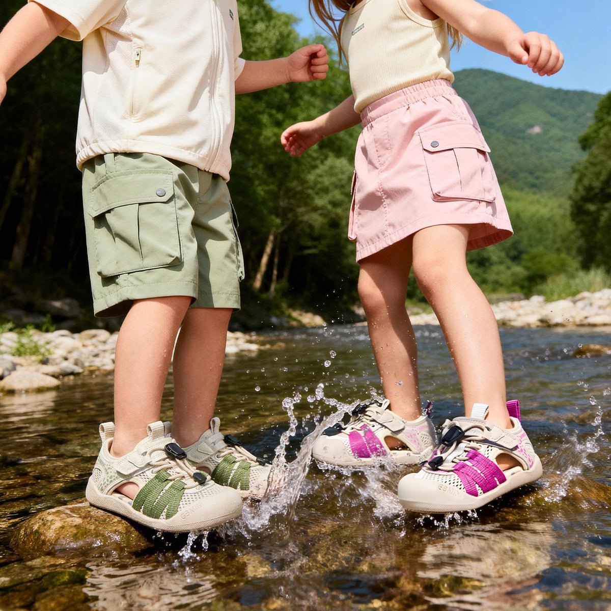 Bungee Lace Adventure Closed-Toe Toddler Sandals