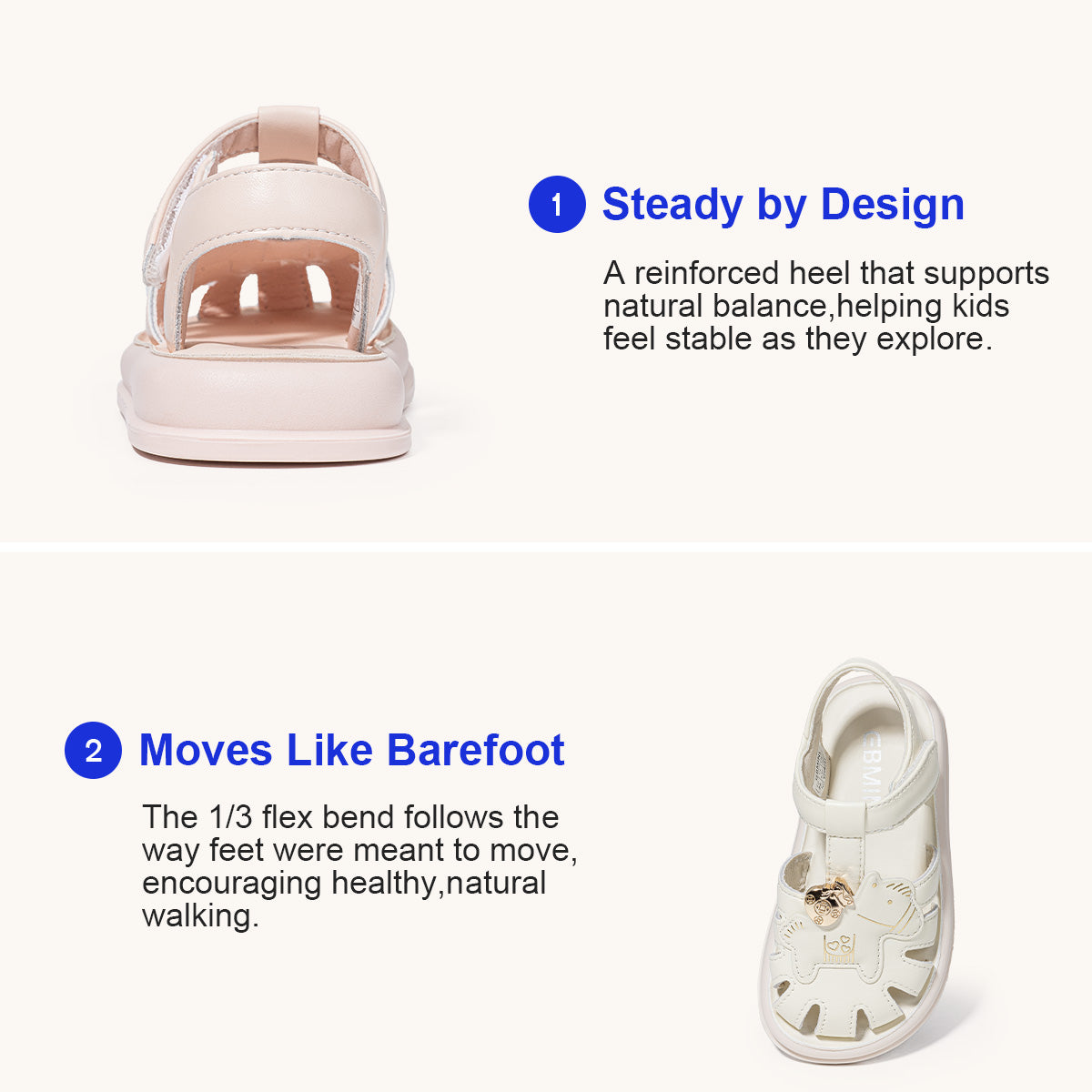 Elephant Charm Closed-Toe Kids Sandals