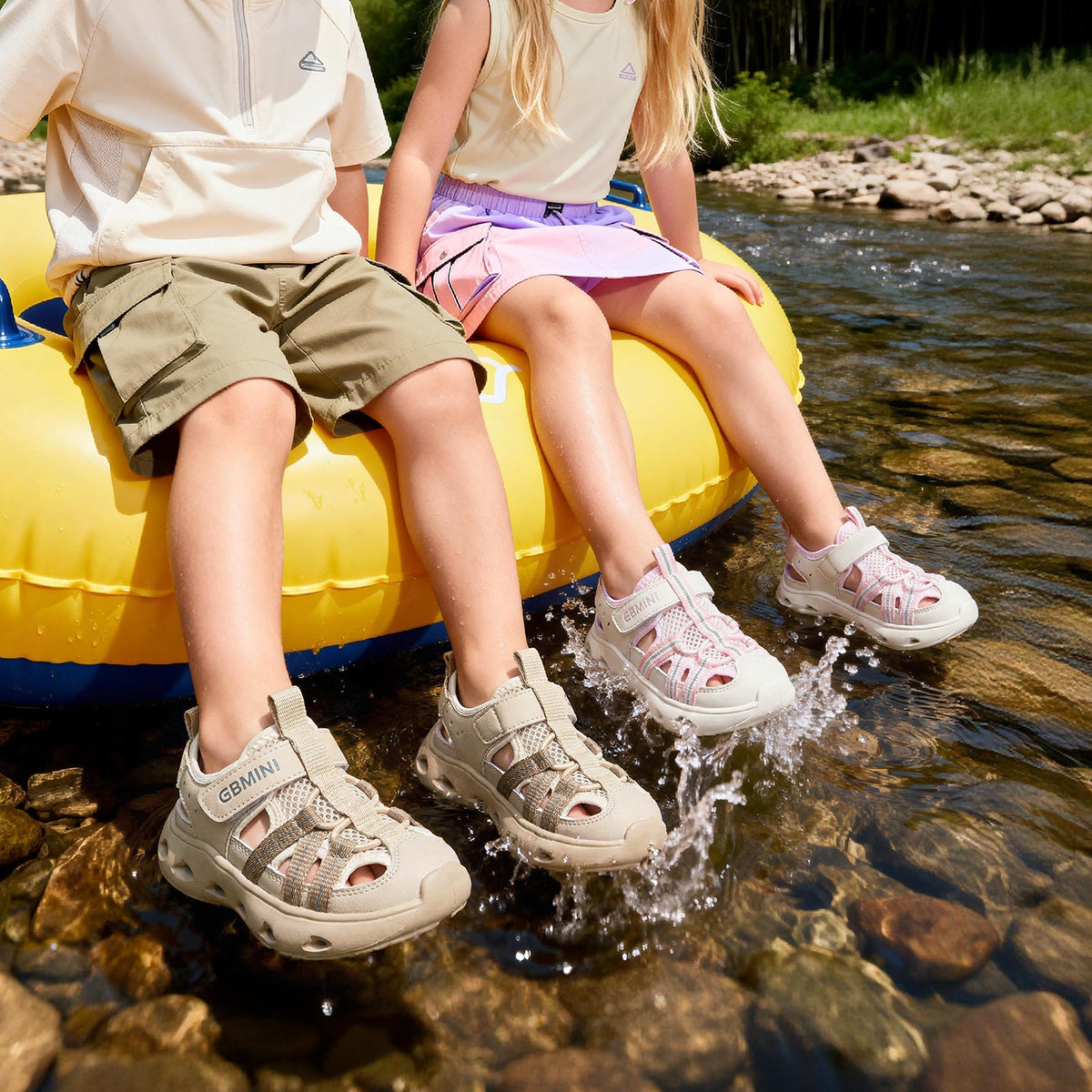 Quick-Dry Woven Strap Closed-Toe Water Toddler Sandals