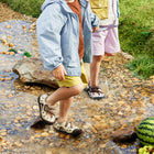 Polka Dot Velcro Closed-Toe Toddler Sandals
