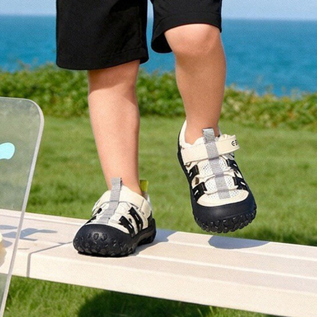 Two-Tone Sport Closed-Toe Toddler Sandals