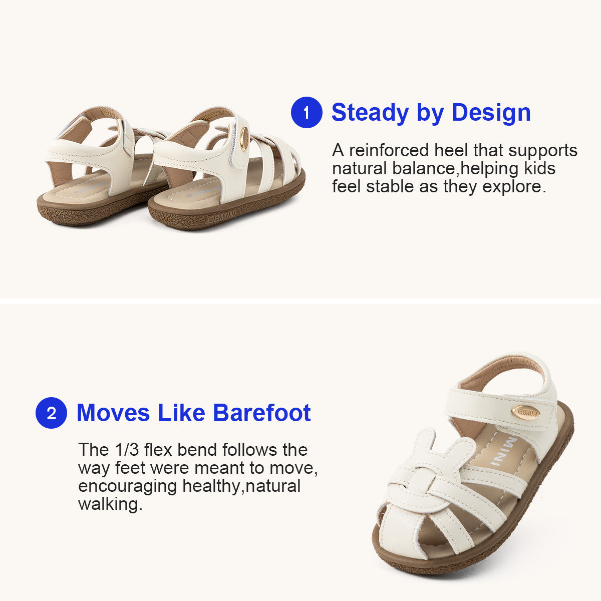 Bunny Ear Front Toddler Sandals
