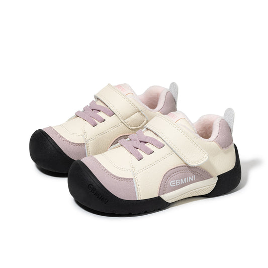 EBMINI Casual Kids’ Trainers – Fleece-Lined, Easy Velcro Fastening
