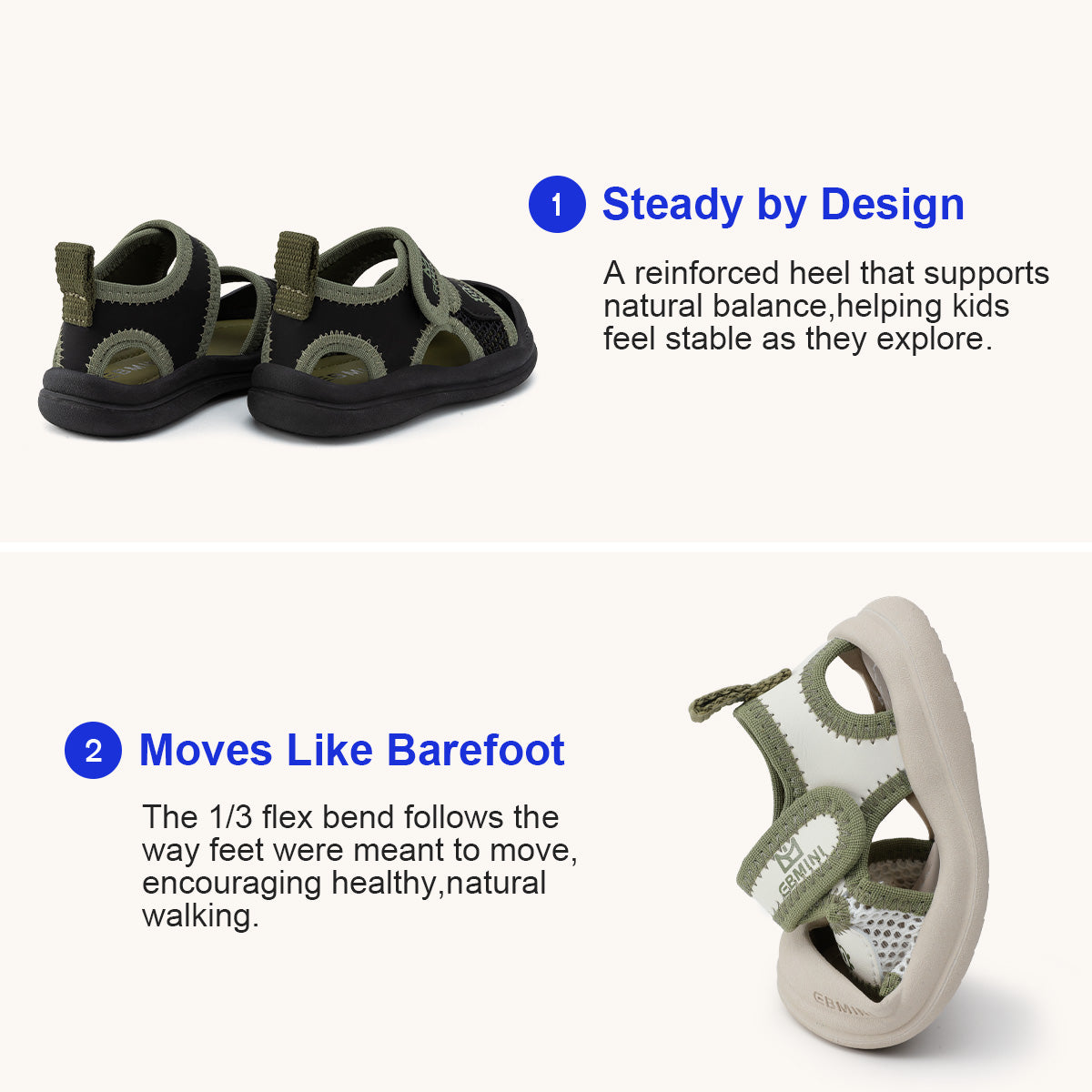 Olive Strap Mesh Toddler Sandals