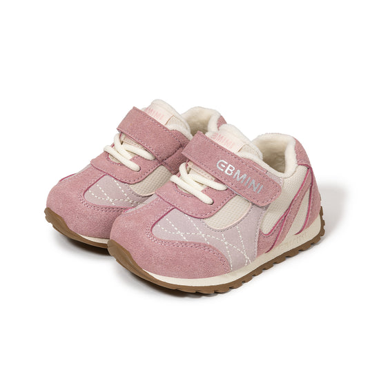 EBMINI Kids’ Velcro Trainers – Cozy Fleece & Easy On/Off