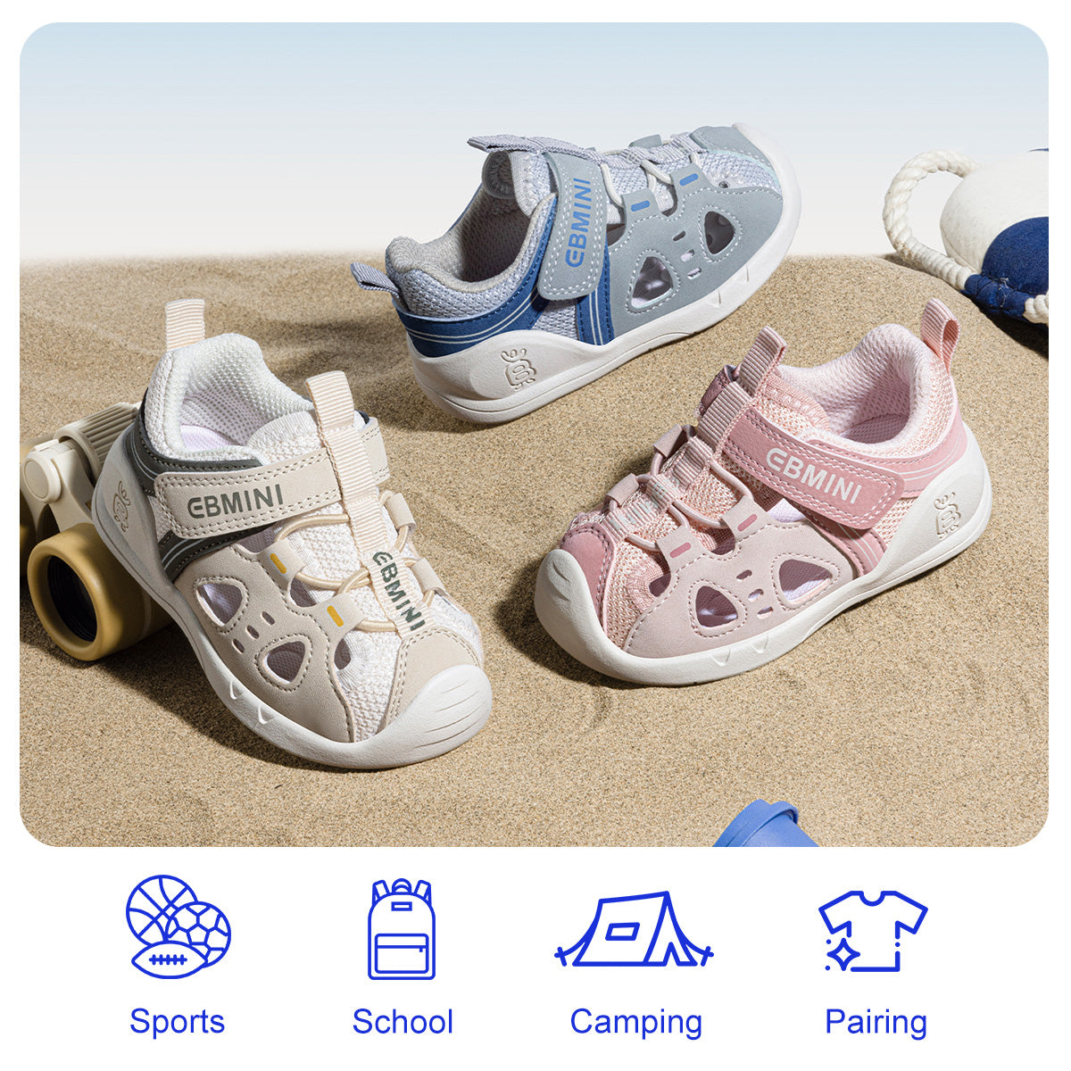 Breathable Sport Closed-Toe Toddler Sandals