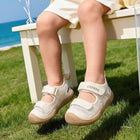 Retro X-Stitch Dual-Strap Mesh Closed-Toe Toddler Sandals