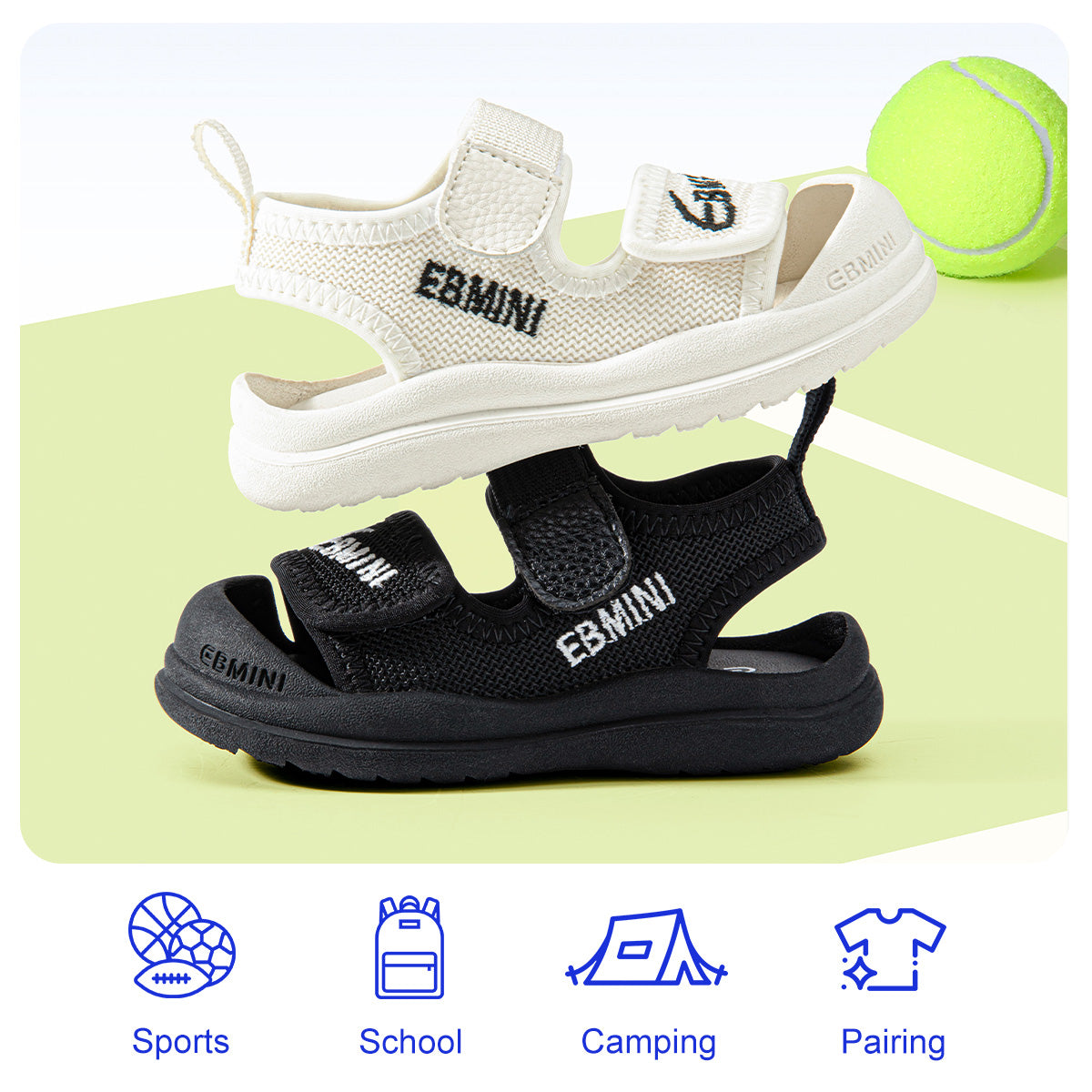 Logo Strap Closed-Toe Toddler Sandals