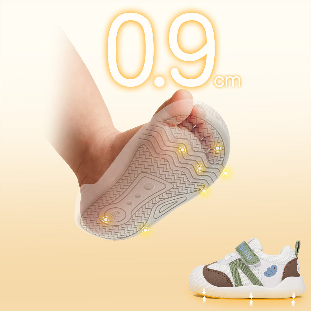 EBMINI AERO breathable baby walking sneakers — flexibility detail