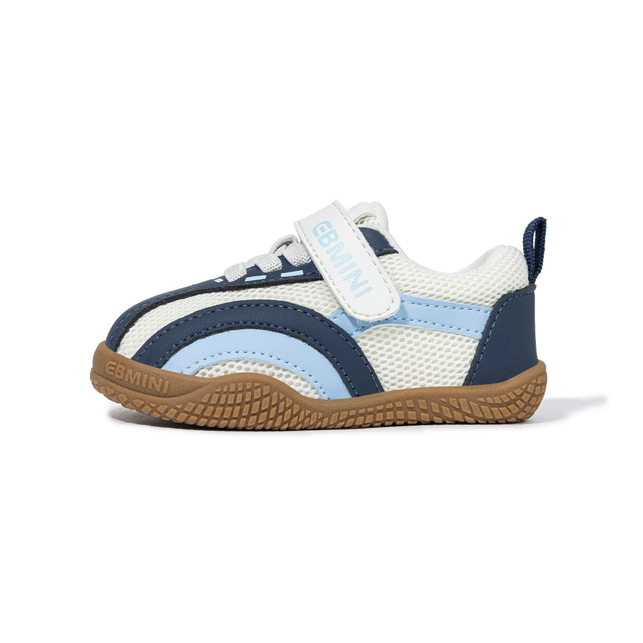 Navy EBMINI ARC toddler sneaker, side profile