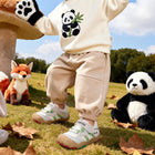 EBMINI BAMBOO panda toddler walking sneakers — closure detail