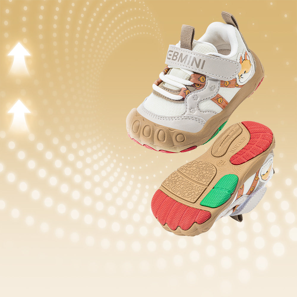 EBMINI BAMBOO panda toddler walking sneakers — flexibility detail