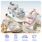EBMINI BEAM gray pink and white toddler sandals