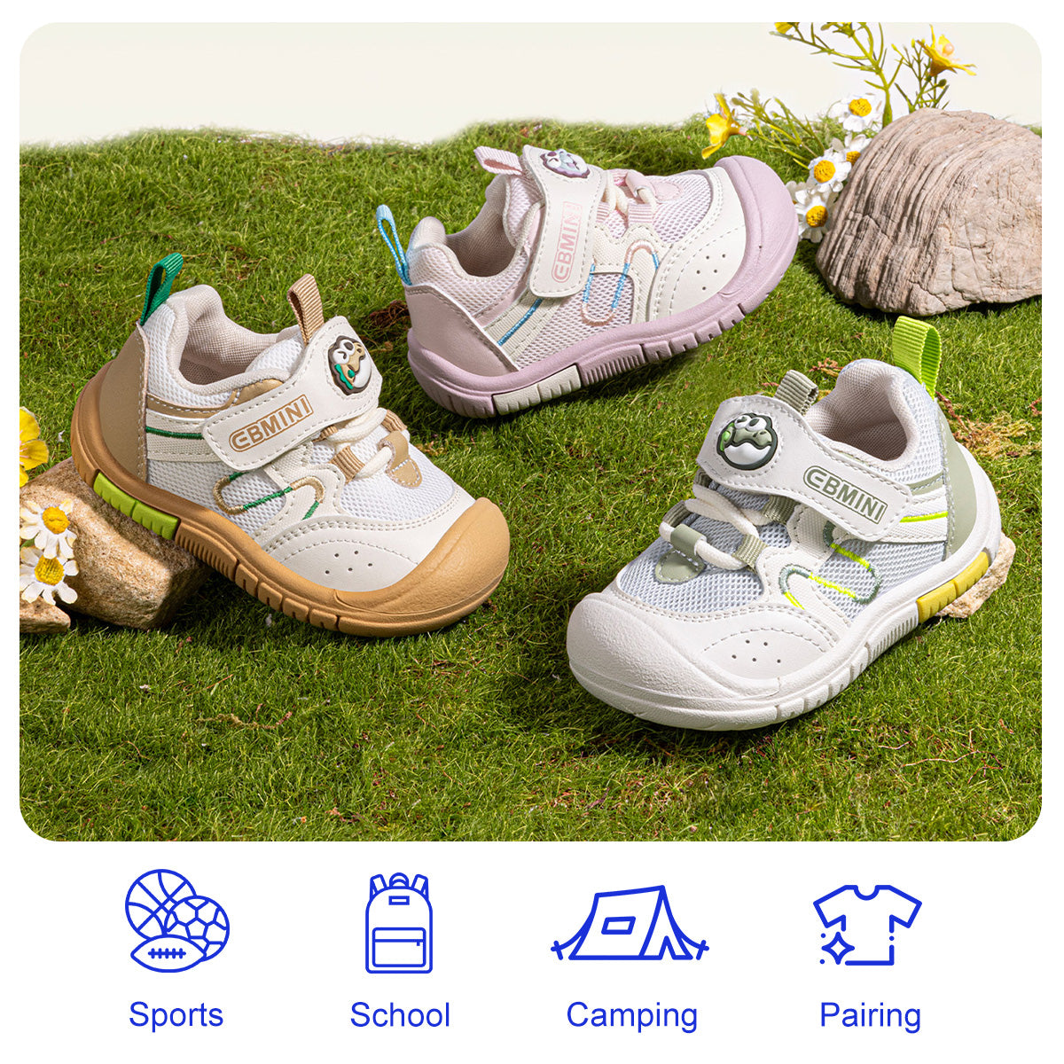 EBMINI BEAR lightweight sport sneakers for everyday play
