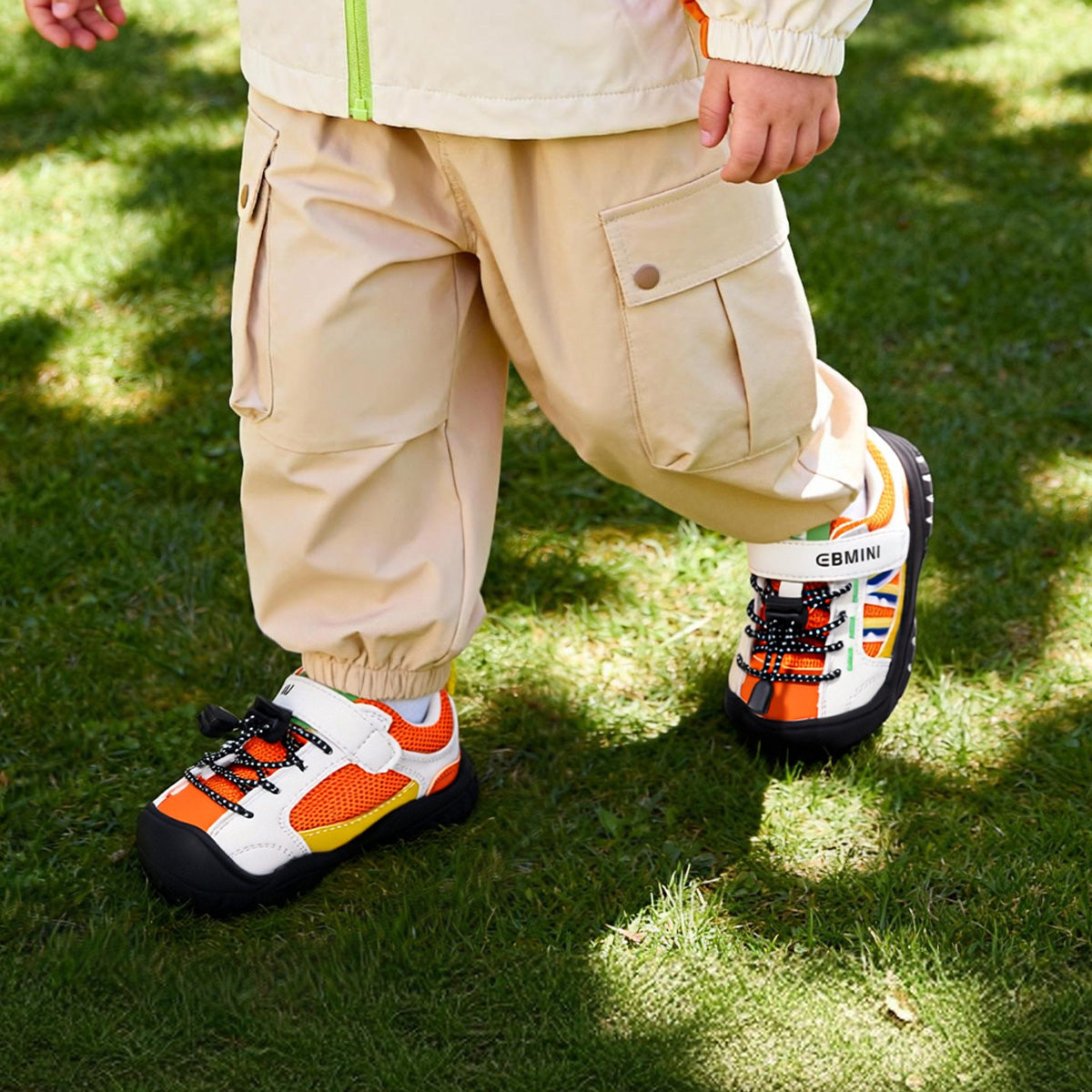 EBMINI BLITZ easy-on sneakers with bungee laces and a strap closure