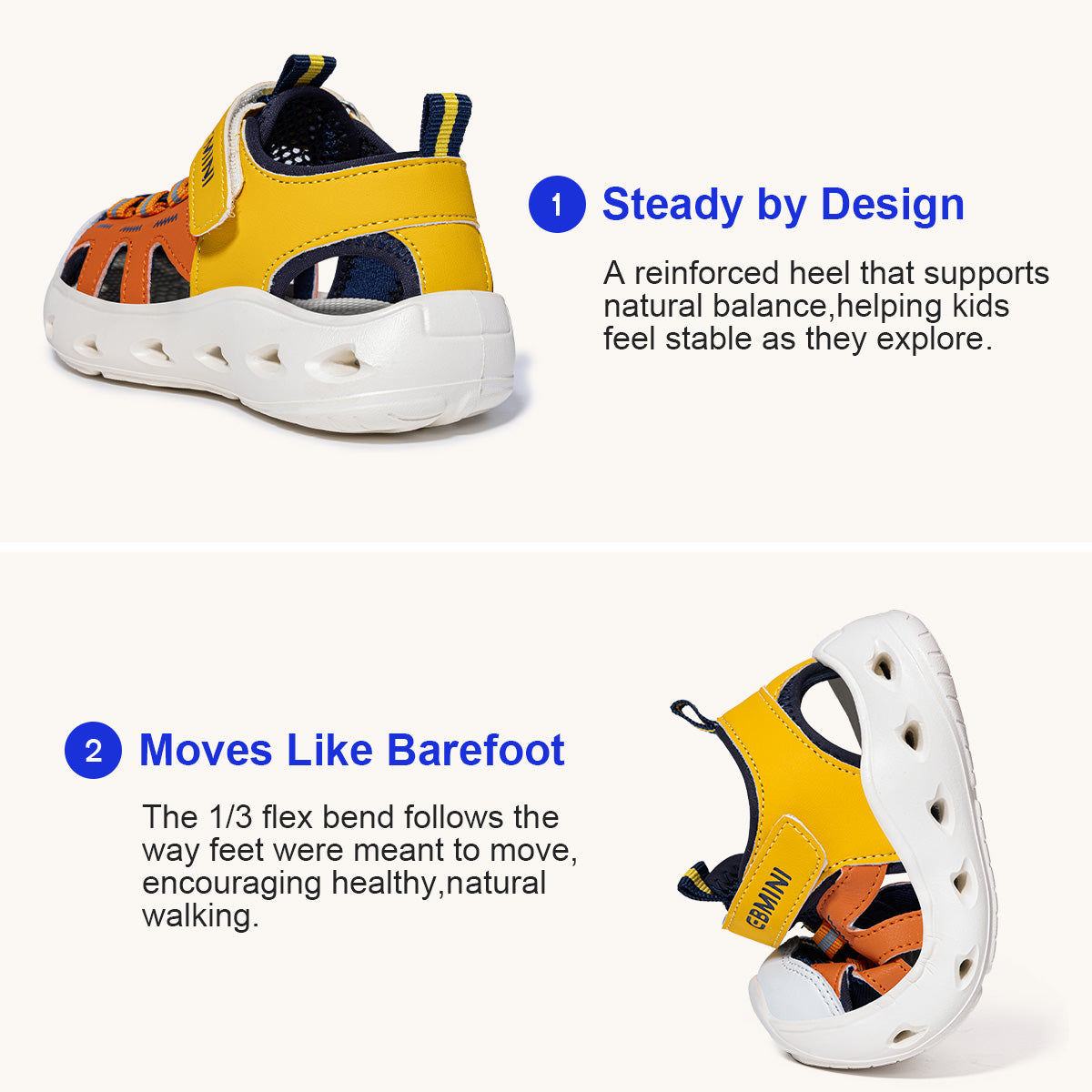 EBMINI BOLT non-slip water shoes for outdoor summer play