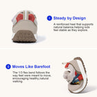 EBMINI BRAID multicolor barefoot sneakers for growing feet