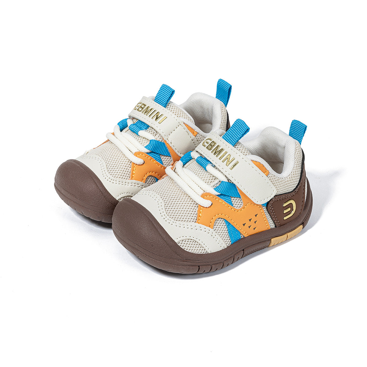 EBMINI BURST barefoot toddler sneakers with a pink and white sport design