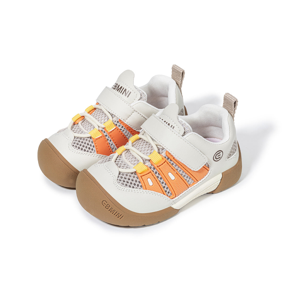 EBMINI CANDY barefoot toddler sneakers with a pastel pink colorblock design