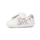 EBMINI CHECKMATE bear plaid baby crib shoes — front angle
