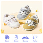 EBMINI CHECKMATE bear plaid baby crib shoes — toe detail