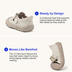 EBMINI CLASP gold barefoot sneakers for growing feet