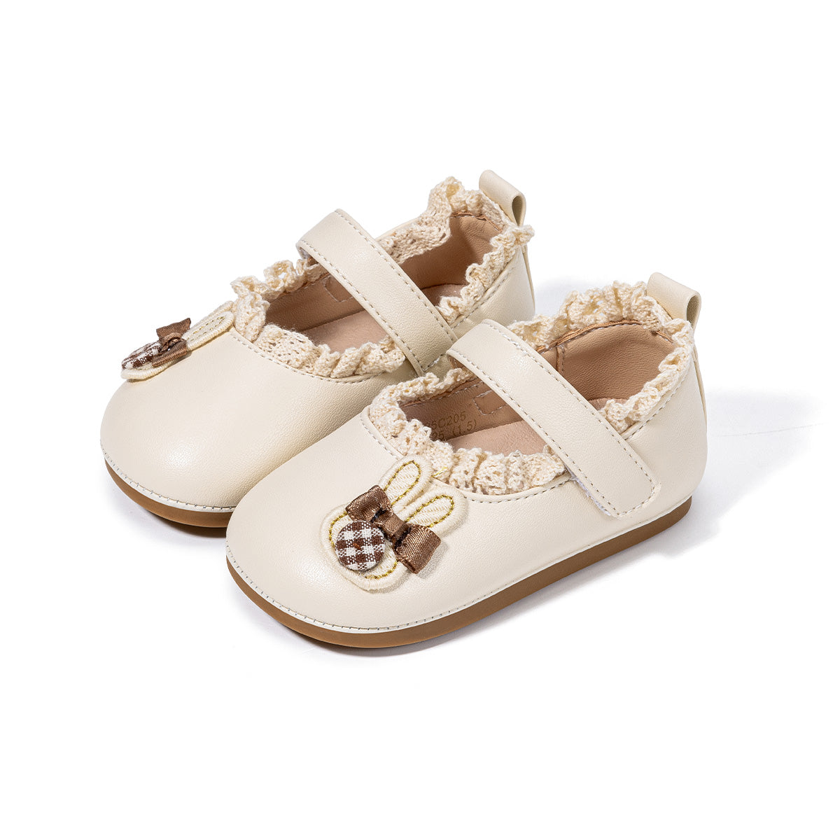 EBMINI COCO barefoot toddler sneakers with a bunny character design