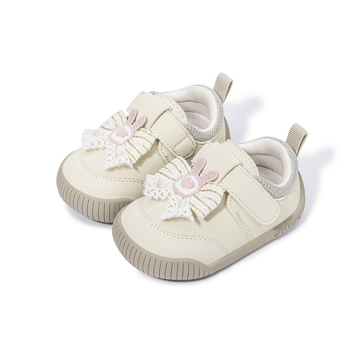 EBMINI COTTONTAIL bunny bow first walker shoes heel support detail