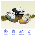 EBMINI CRAG suede and mesh sneakers for outdoor play