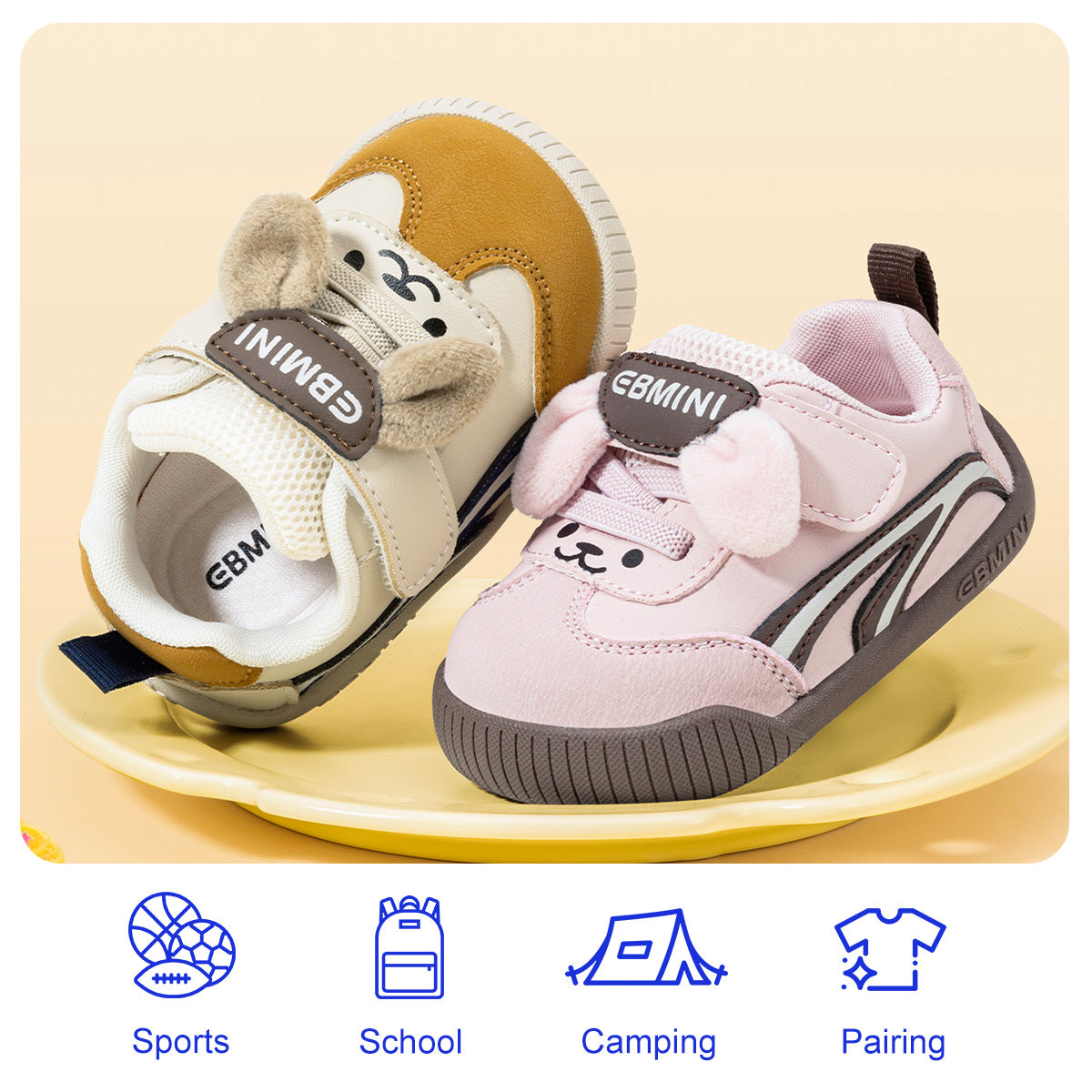 EBMINI CUBBY wide toe first walker sneakers outsole traction detail