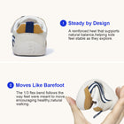 EBMINI CUBBY wide toe first walker sneakers upper construction detail