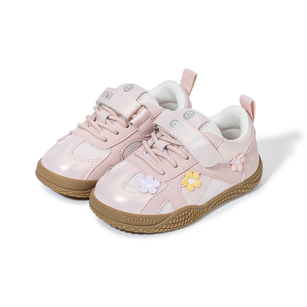 EBMINI DEWI barefoot toddler sneakers with embroidered daisy details