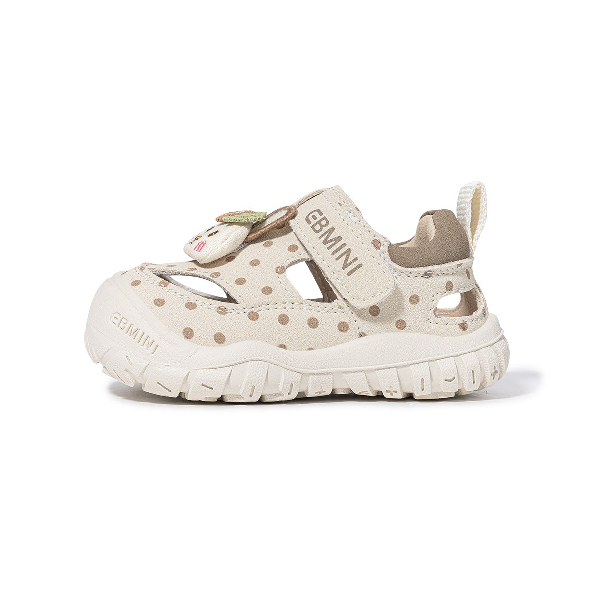 EBMINI DOTTY closed-toe sandals with a roomy wide toe box