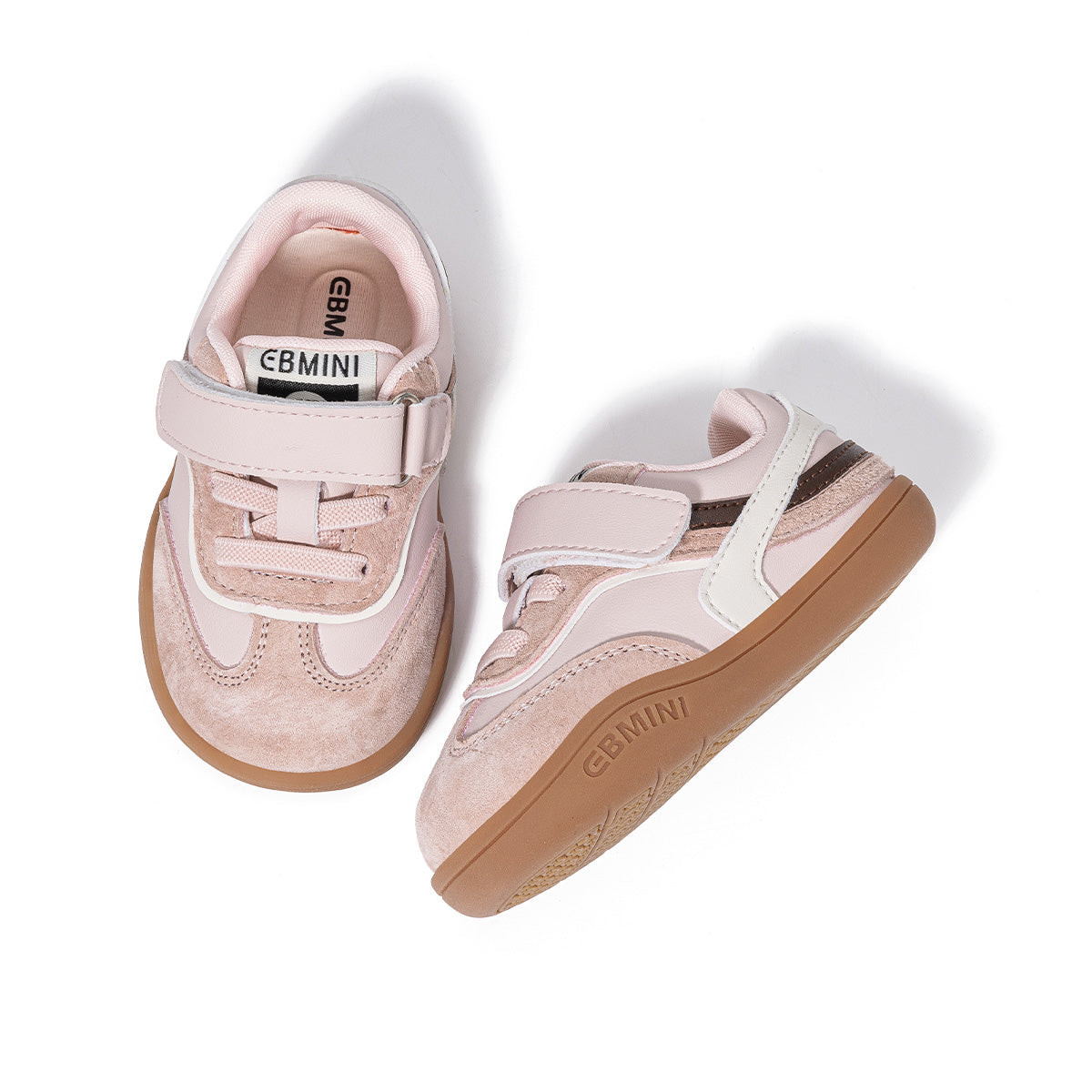EBMINI FAWN easy-on toddler sneakers with a secure strap closure