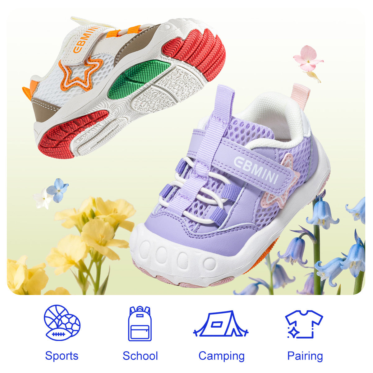 EBMINI FLUTTER lightweight sneakers for everyday playground wear