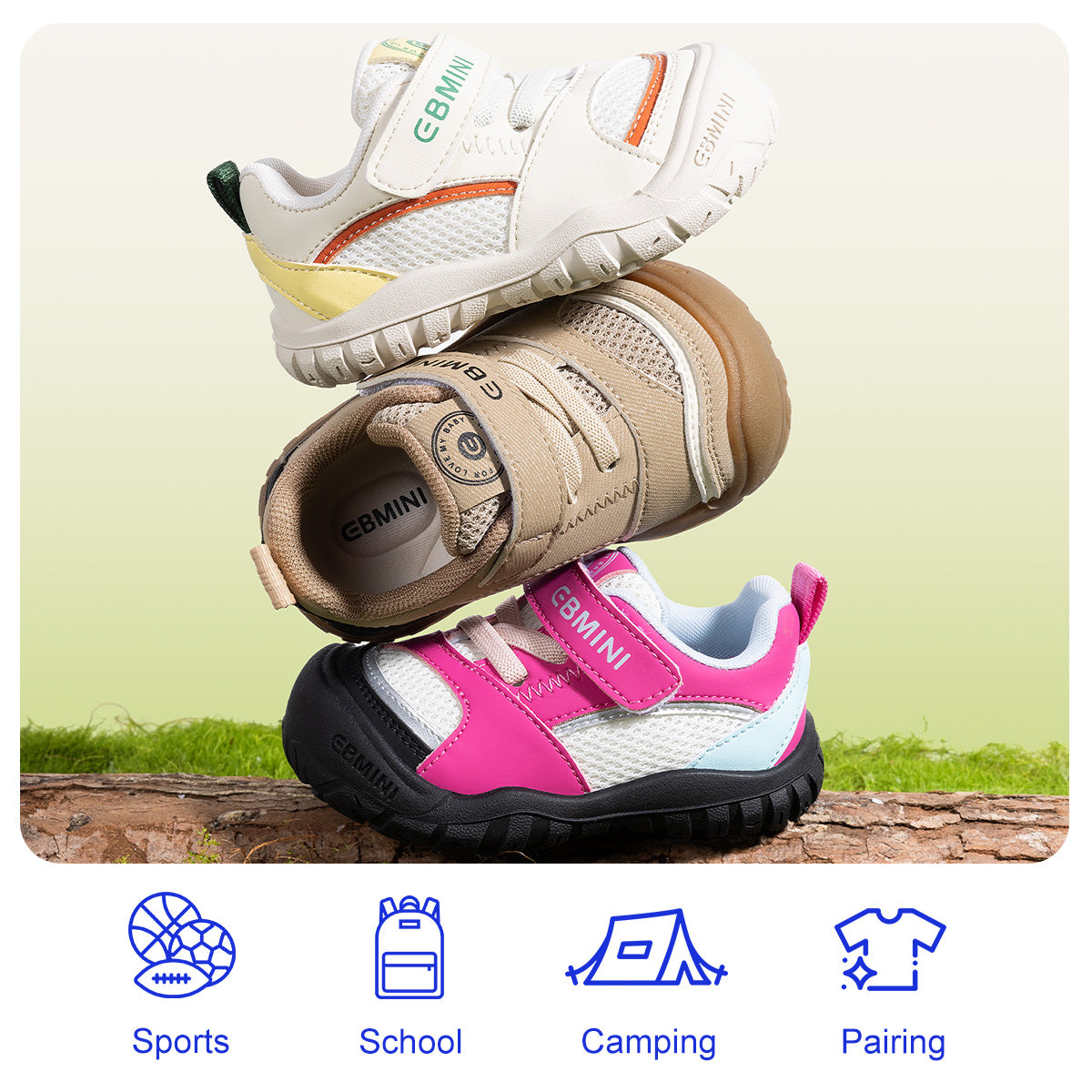 EBMINI FUSE lightweight trail sneakers for everyday play