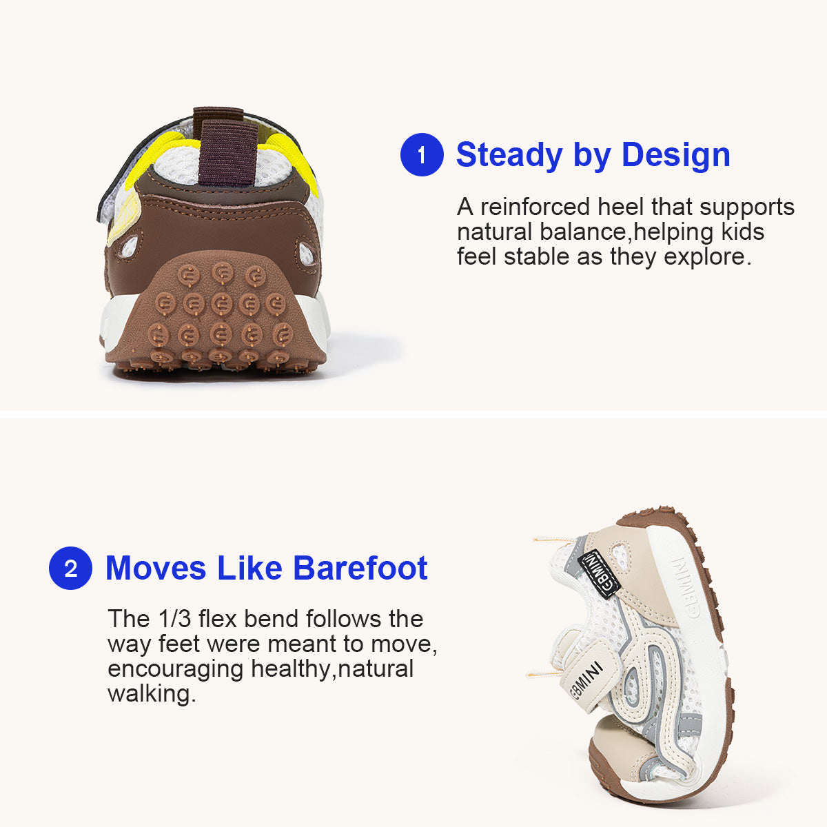 EBMINI HAZE non-slip toddler sneakers for playground adventures