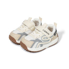 EBMINI HAZE barefoot toddler sneakers with a pastel colorblock design