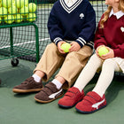 EBMINI HERITAGE suede-look toddler sneakers — upper detail