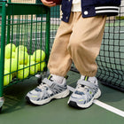 EBMINI HIGHLAND chunky mesh kids sneakers — closure detail